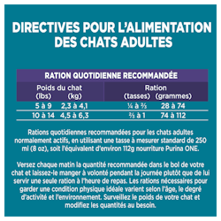 Directives Pour L'alimentation des chats adultes