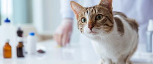 Cat at the veterinarian