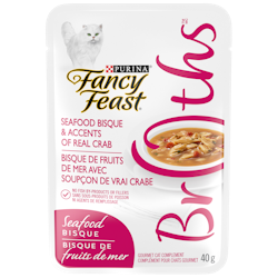 Fancy Feast® Broths Seafood Bisque & Accents of Real Crab 