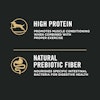 High protein, natural prebiotic fiber