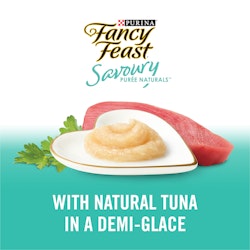 With natural tuna in a demi-glace