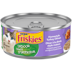 Friskies Chats d'Intérieur Dîner à la Dinde Style Maison avec Légumes du Jardin en Sauce Nourriture Humide pour Chats